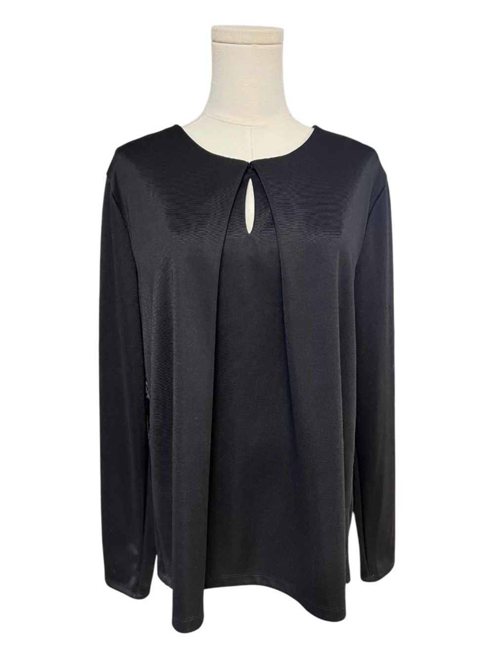 EUC Liz Claiborne Layered Look Keyhole Cardigan Top | Size L